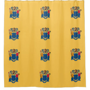Shower Curtain with Flag of New Jersey, USA