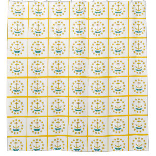 Shower Curtain with Flag of Rhode Island, USA