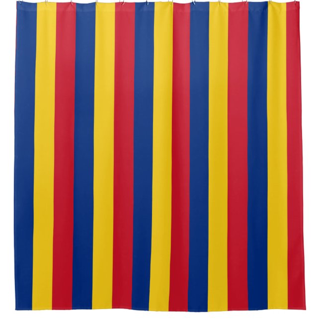 Shower Curtain with Flag of Romania (Front)