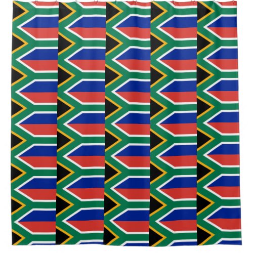 Shower Curtain with Flag of South Africa