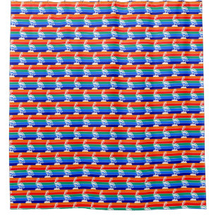 Shower Curtain with Flag of St. Petersburg