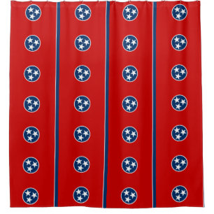 Shower Curtain with Flag of Tennessee, USA