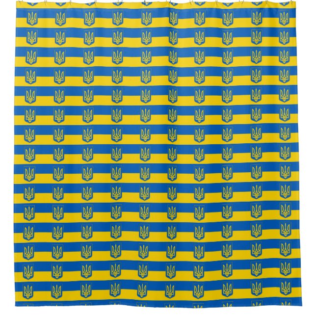 Shower Curtain with Flag of Ukraine (Front)