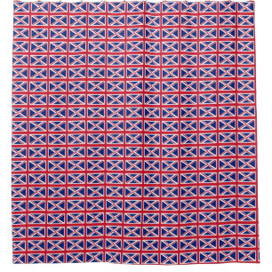 Shower Curtain with Flag of United Kingdom