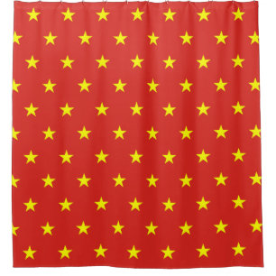 Shower Curtain with Flag of Vietnam
