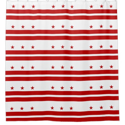 Shower Curtain with Flag of Washington DC USA