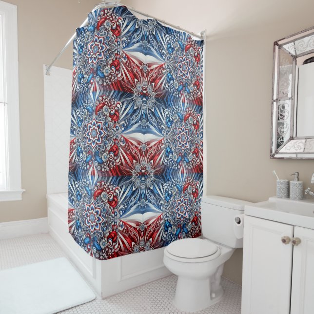  Shower Curtain with French Colors (In Situ)