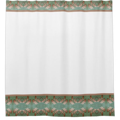 Shower Curtain with Gingko Leaf border