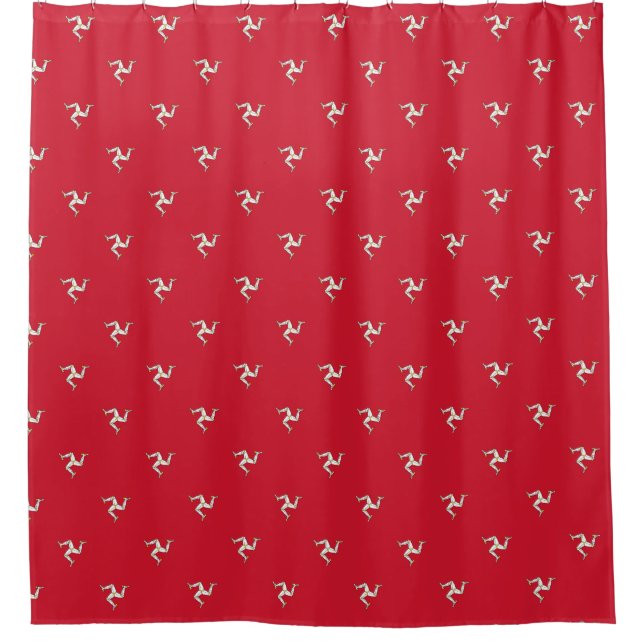 Shower Curtain with Isle of Man Flag, UK (Front)