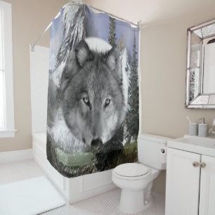 Shower curtain Wolves