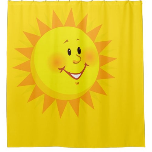 Shower Curtain Yellow Sunshine