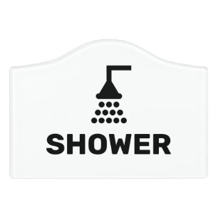 Shower head symbol door sign for pool or spa