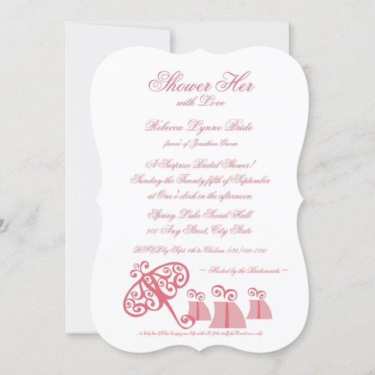 Shower Her With Love Bridal Shower Invitation Zazzle