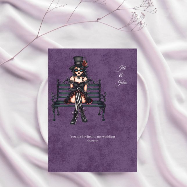 Shower Invitation Dark Academia Wedding Template (Creator Uploaded)