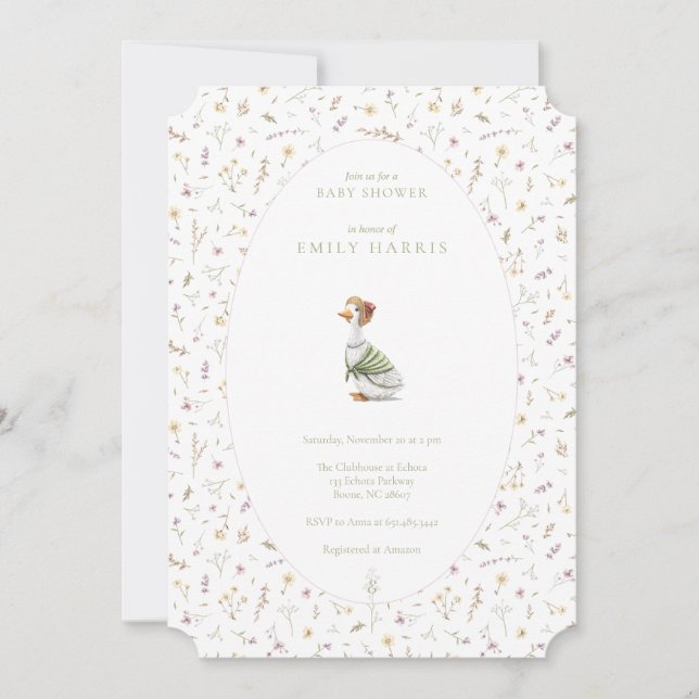 Shower invitation - storybook pink (Front)