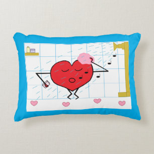 Shower Love: Blue Accent Pillow