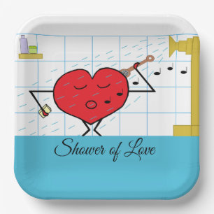 Shower Love Flows: Bridal Party Paper Plates
