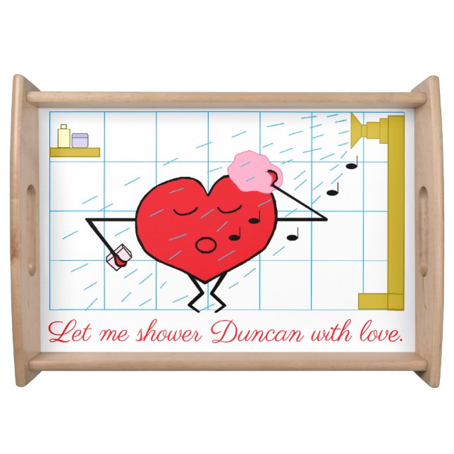 Shower Love Romantic Serving Tray (Front)
