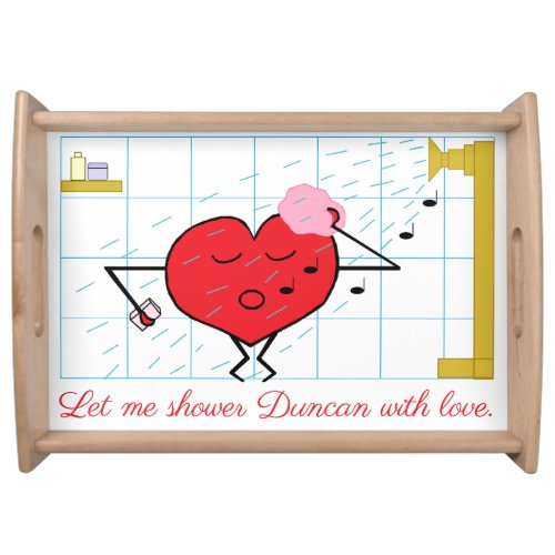 Shower Love Romantic Serving Tray