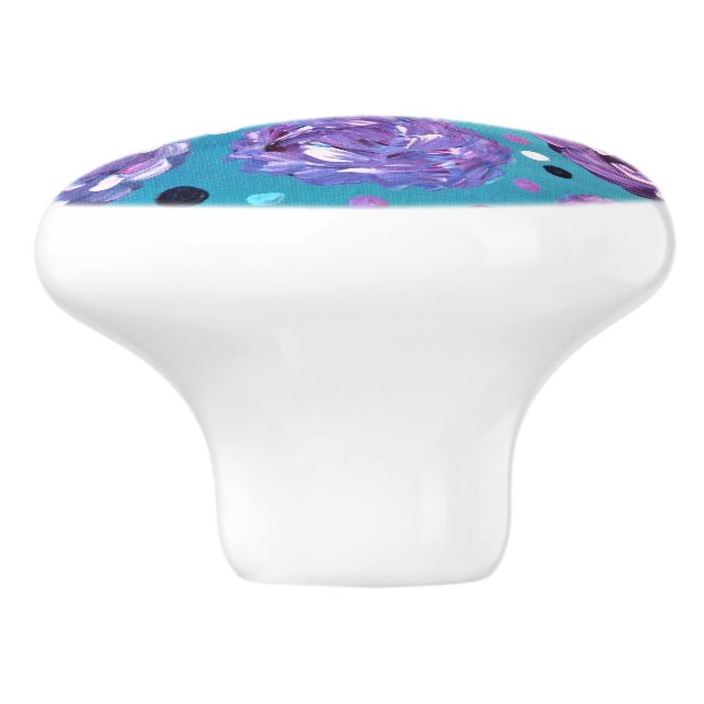 Shower Me With Flowers Ceramic Knob (Side)