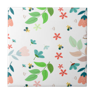 Shower of Flowers Ceramic Tile