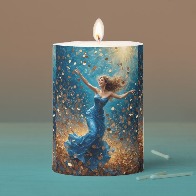 Shower of Luck Pillar Candle (Creator Uploaded)