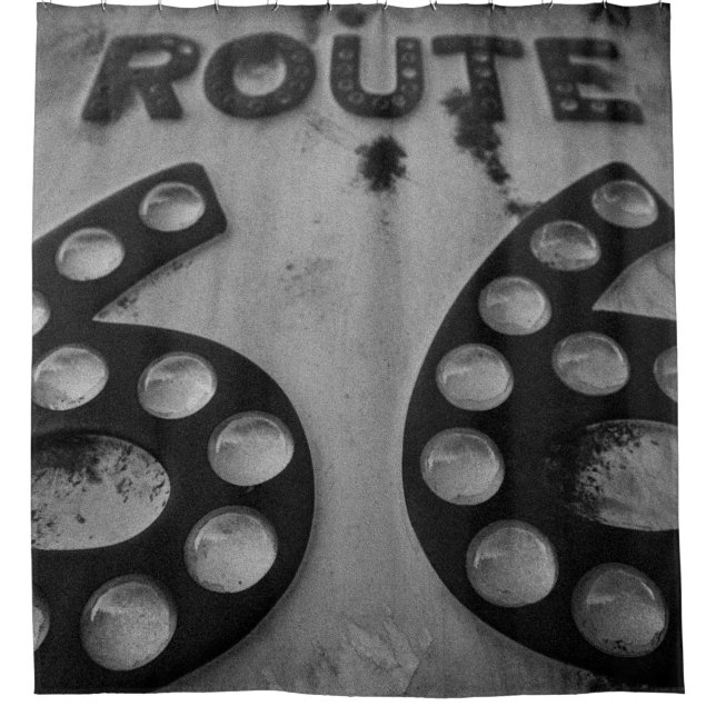 Shower on Route 66 Curtain (Front)