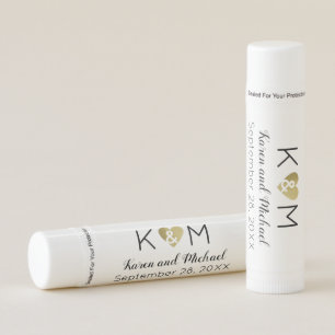 Shower or party favor, custom wedding lip balm