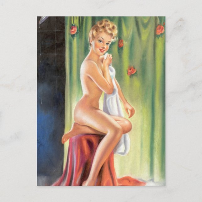 Shower pin up postcard (Front)