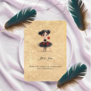 Shower Thank You Card Little Ballerina Wedding