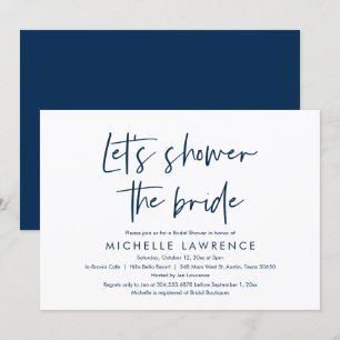Shower the bride, Modern Casual Bridal Shower Invi Invitation