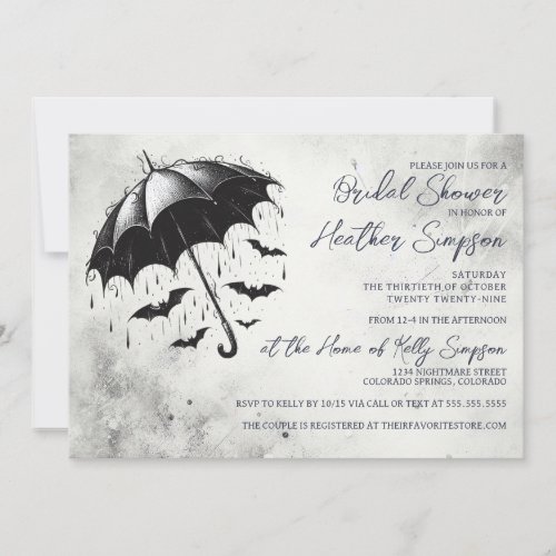 Shower Umbrella Bridal Shower Invitation