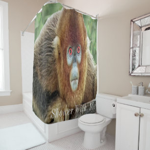 Shower With Me Monkey Curtain