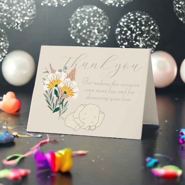 Shower Your Love Letterpress Thank You Card (Creator Uploaded)