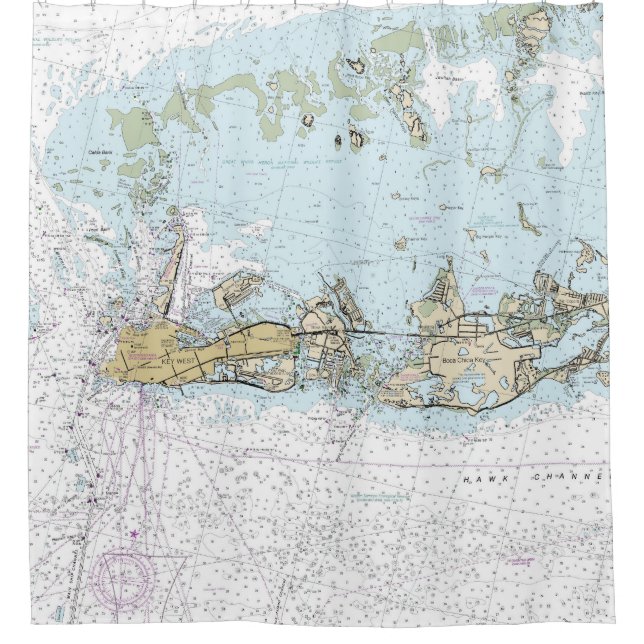 ShowerCurtain_KeyWestFL Shower Curtain (Front)