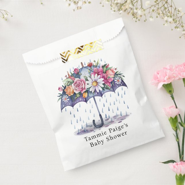 Showered with Flowers Baby Shower Favor Bag (Sealed)