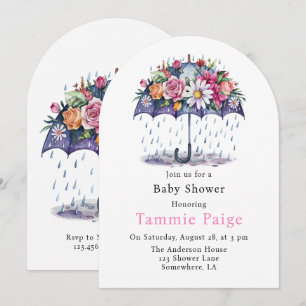Showered with Flowers Baby Shower Invitation