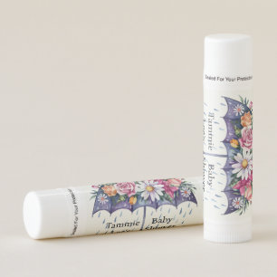 Showered with Flowers Baby Shower Lip Balm