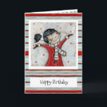 Showered with Love - Birthday Card<br><div class="desc">It's raining love on your birthday!
Featuring my original artwork,  "Love is All Around". (inspired by the late Mary Tyler Moore)
©studiodudaart</div>