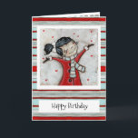 Showered with Love - Birthday Card<br><div class="desc">It's raining love on your birthday!
Featuring my original artwork,  "Love is All Around". (inspired by the late Mary Tyler Moore)
©studiodudaart</div>