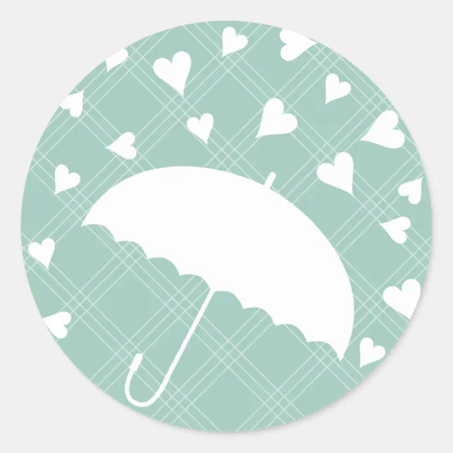 Showered with Love Bridal Shower Sticker Zazzle
