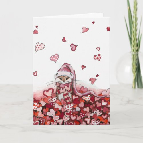 Showered With  Love Valentines Card