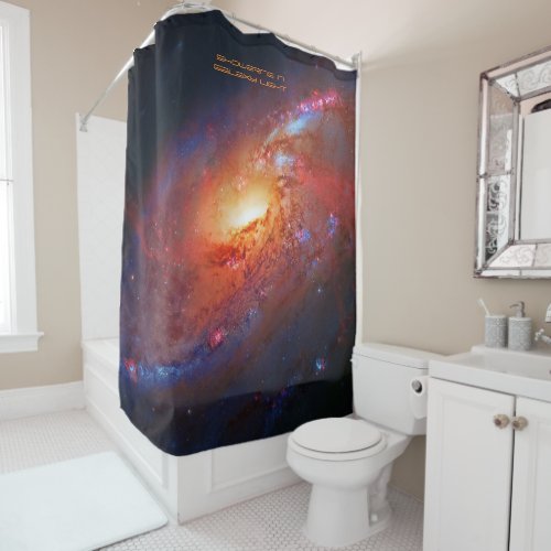 Showering in Galaxy Light to Feel Refreshed Shower Curtain