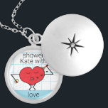 Showering You with Love:  Bridal Locket Necklace<br><div class="desc">Shower your friend with love at her bridal shower,  with this locket.  Original work; (c) Sharon Lee Hudson.  All rights reserved.</div>