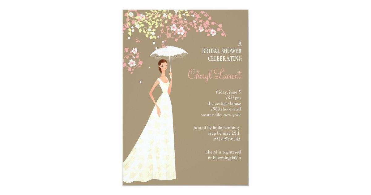 Showers of Happiness Bridal Shower Invitation Zazzle