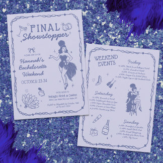 Showgirl Final Showstopper Bachelorette Invitation