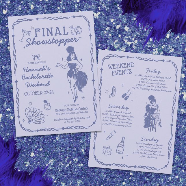Showgirl Final Showstopper Bachelorette Invitation (Creator Uploaded)