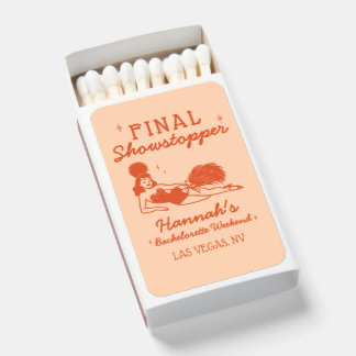 Showgirl Final Showstopper Bachelorette Invitation Matchboxes