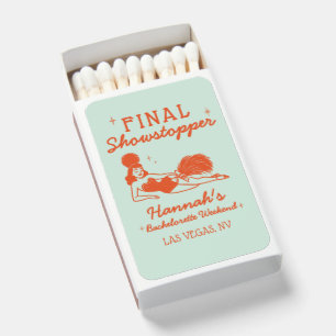 Showgirl Final Showstopper Bachelorette Invitation Matchboxes