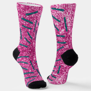 Showgirl Pattern Pink Glitz Socks